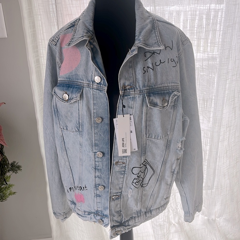 Super cool Zara Jean jacket NWT